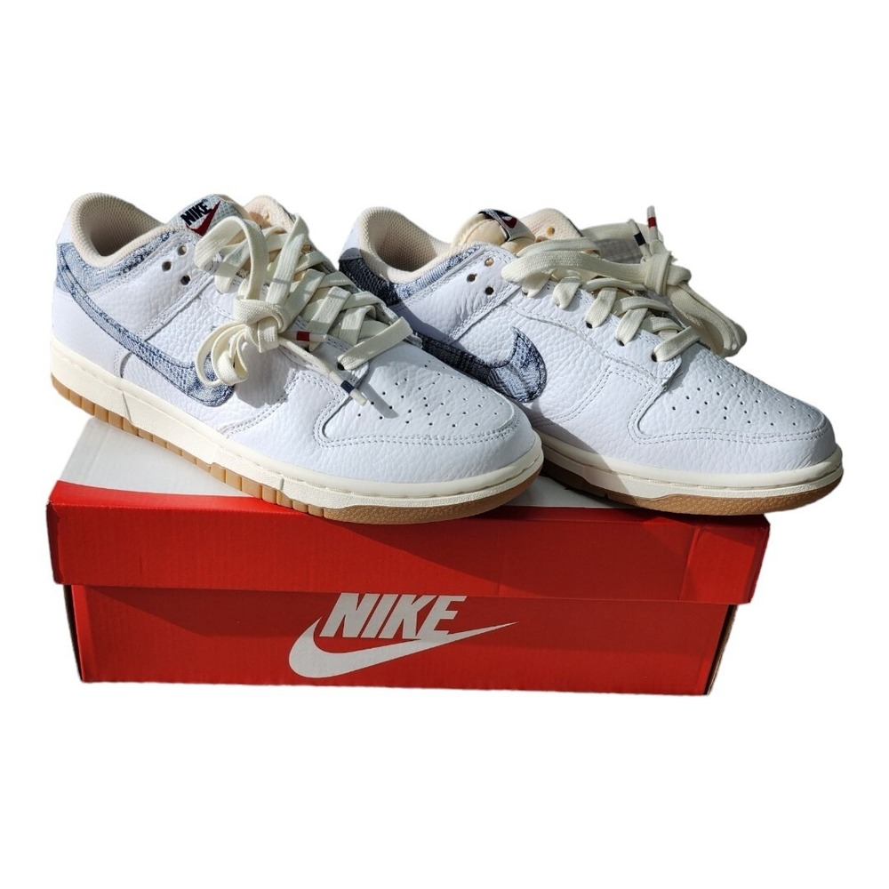 NEW Deadstock Nike Dunk Low Washed Denim Mens‎ Size 8 Women's 9.5  FN6881-100 DS